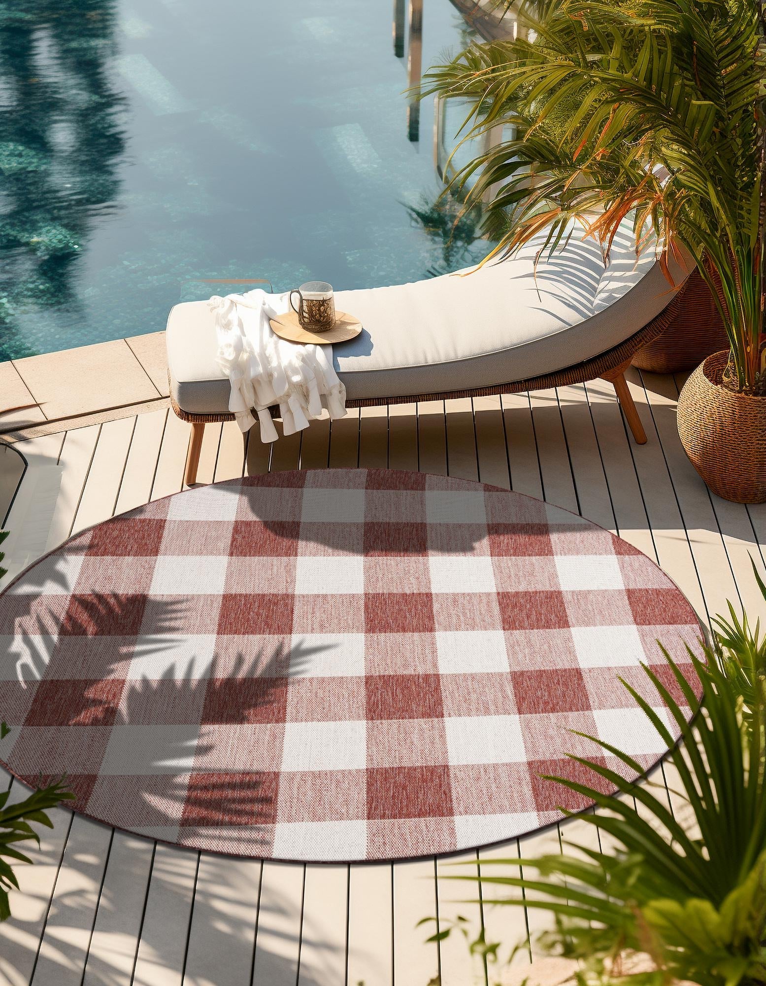 Patio Plaid Collection Area Rug - Veranda