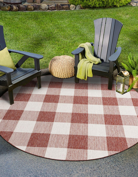 Patio Plaid Collection Area Rug - Veranda