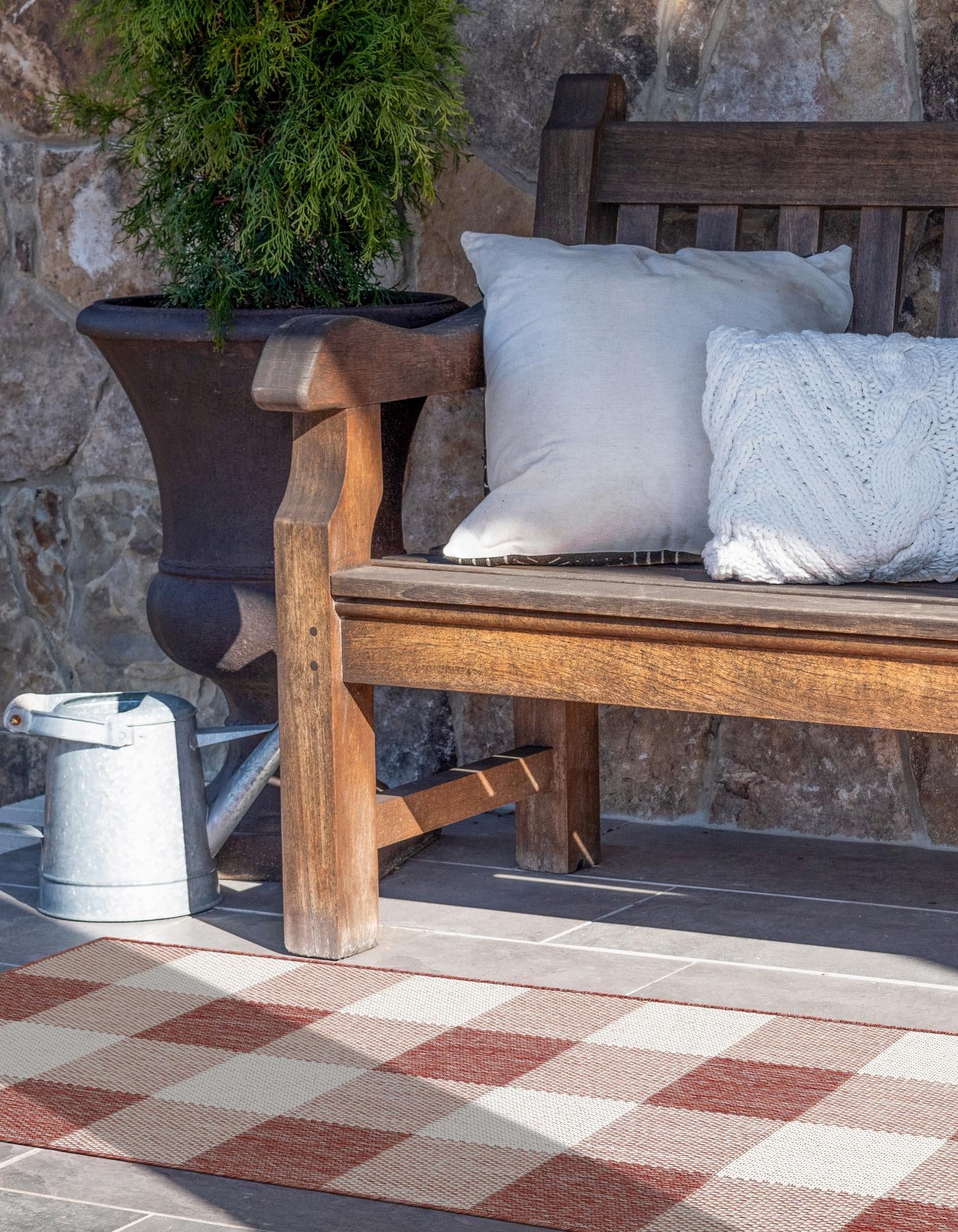 Patio Plaid Collection Area Rug - Veranda