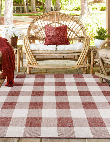 Patio Plaid Collection Area Rug - Veranda