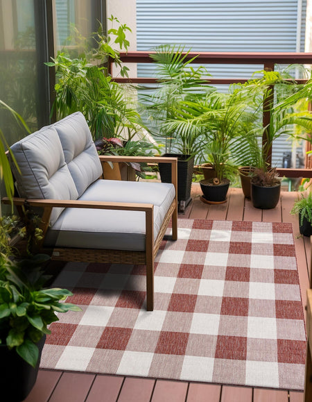 Patio Plaid Collection Area Rug - Veranda