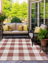 Patio Plaid Collection Area Rug - Veranda Square Red  lifestyle 9