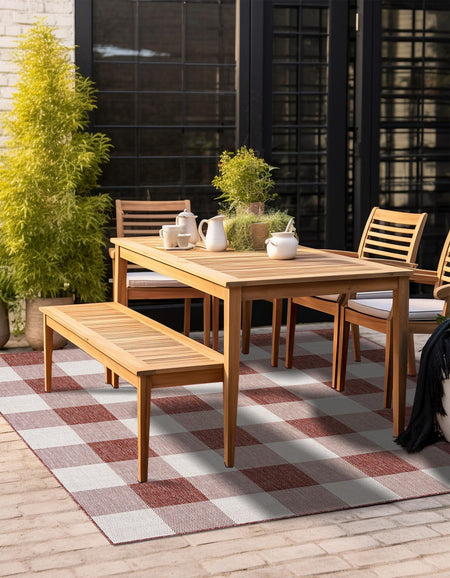 Patio Plaid Collection Area Rug - Veranda