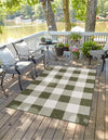 Patio Plaid Collection Area Rug - Veranda Rectangle Green  lifestyle 11