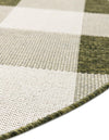 Patio Plaid Collection Area Rug - Veranda Round Green  lifestyle 5