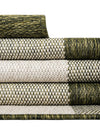 Patio Plaid Collection Area Rug - Veranda Round Green  lifestyle 14