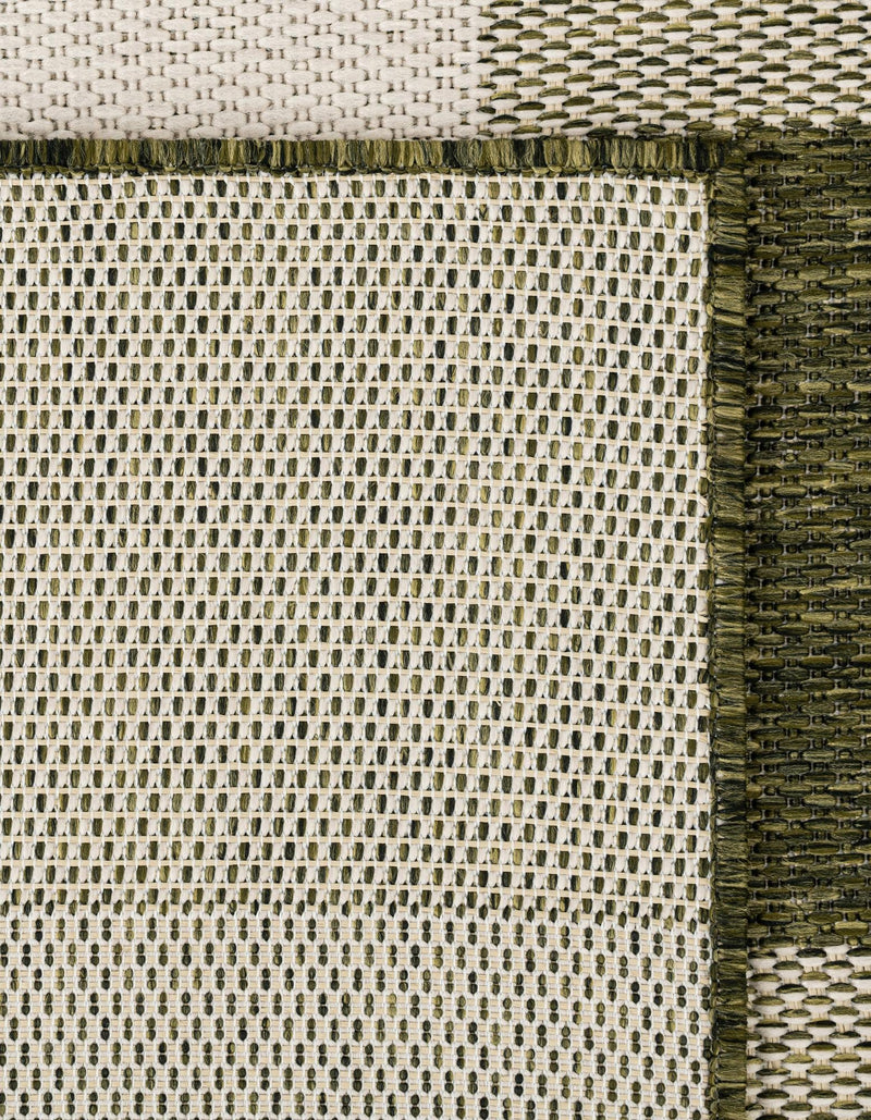 Patio Plaid Collection Area Rug - Veranda Runner Green  lifestyle 9