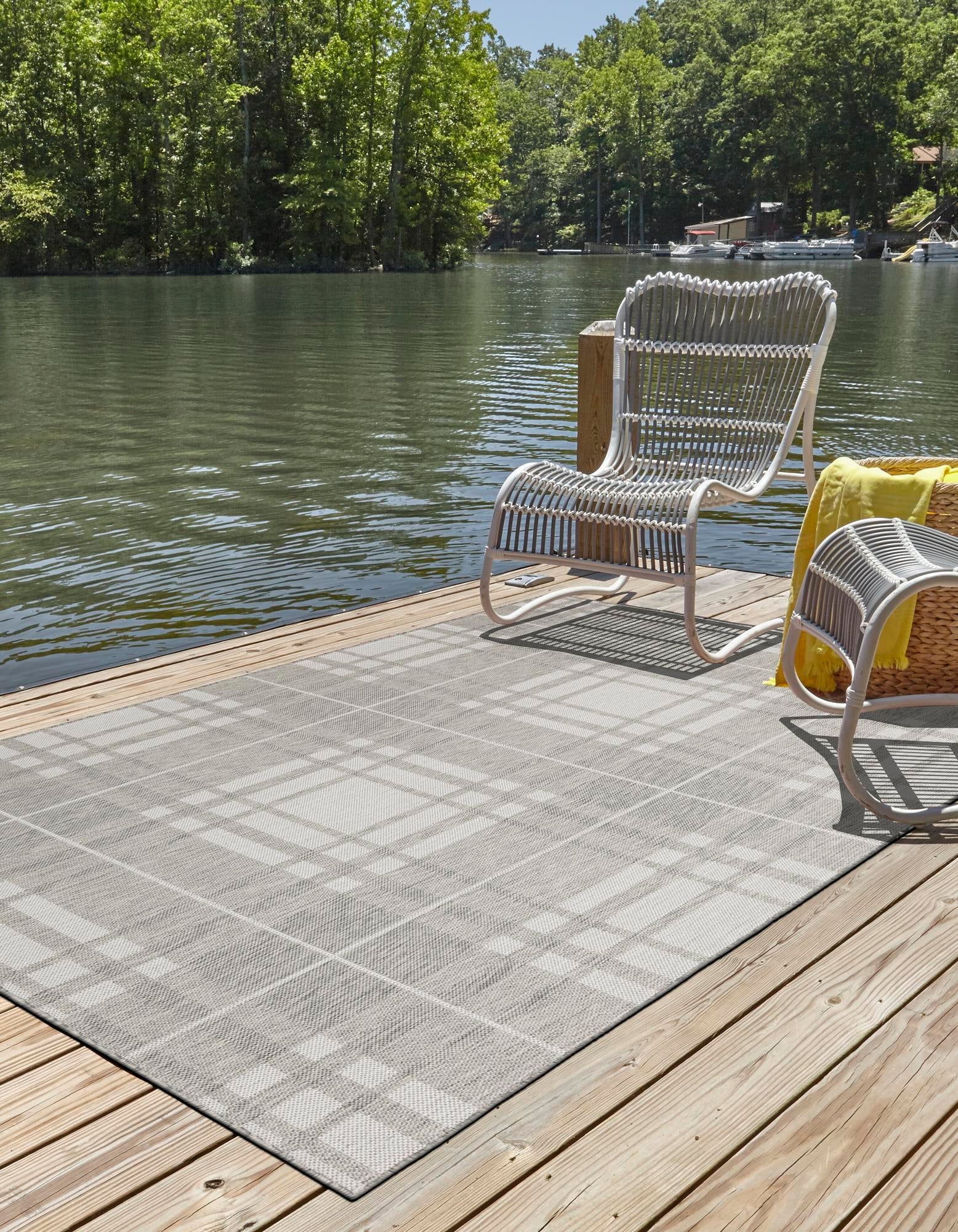 Patio Plaid Collection Area Rug -  Terrace