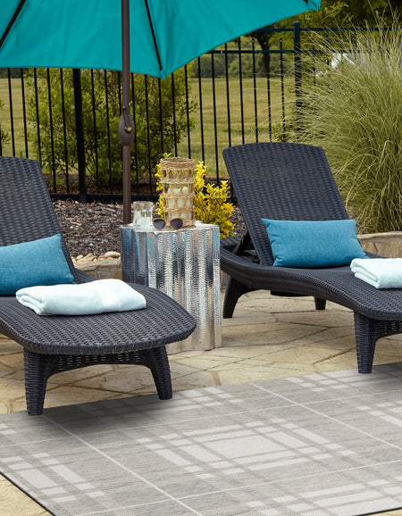 Patio Plaid Collection Area Rug -  Terrace