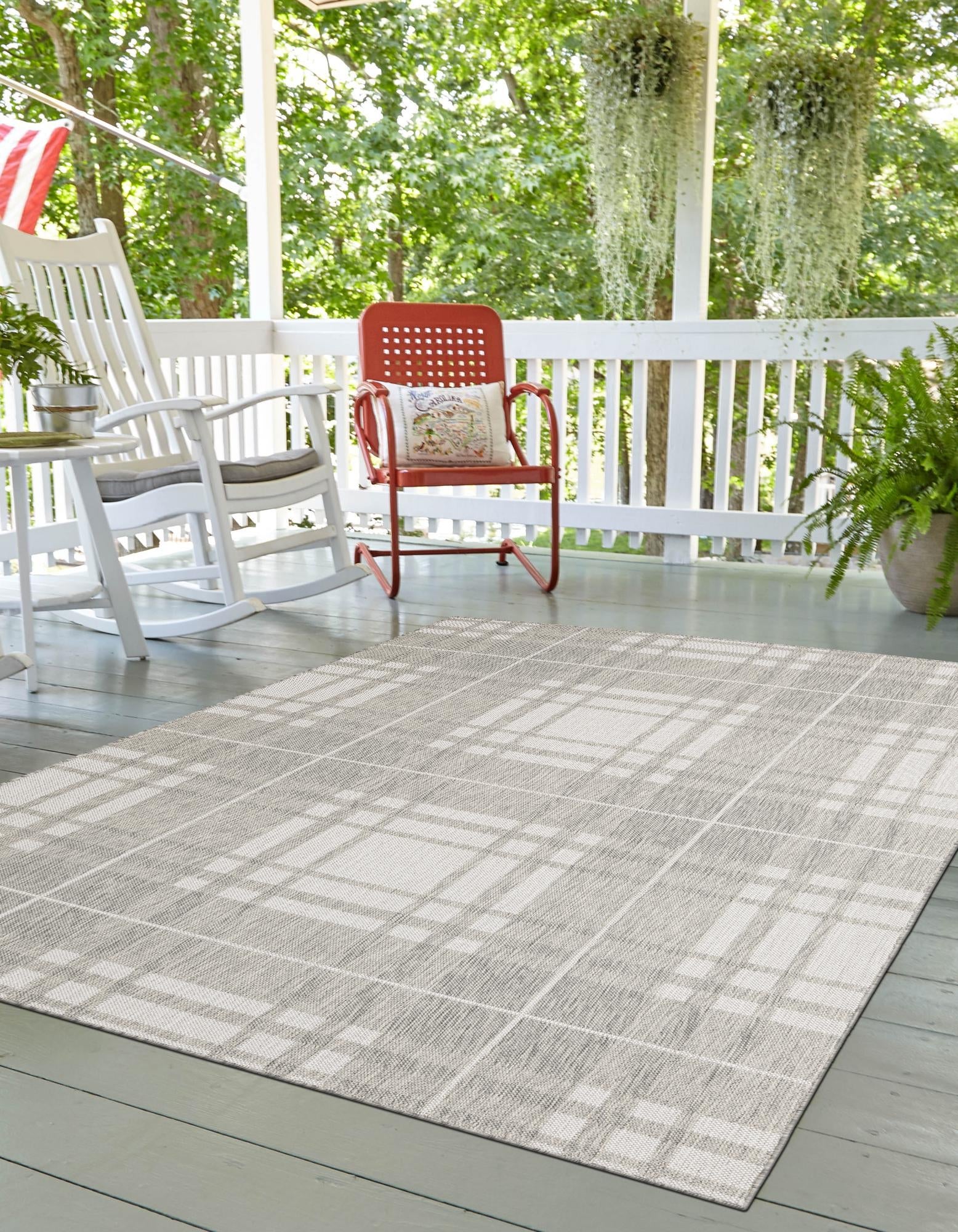 Patio Plaid Collection Area Rug -  Terrace