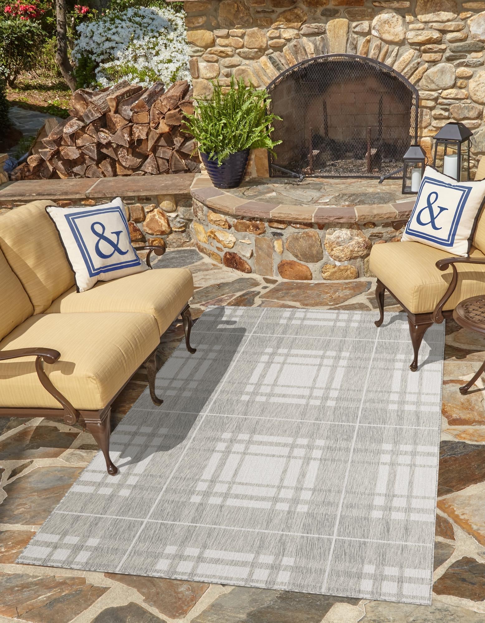 Patio Plaid Collection Area Rug -  Terrace