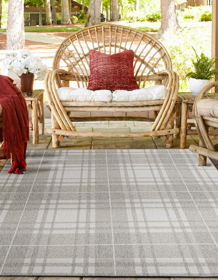 Patio Plaid Collection Area Rug -  Terrace