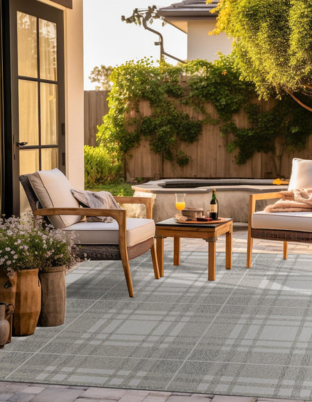 Patio Plaid Collection Area Rug -  Terrace