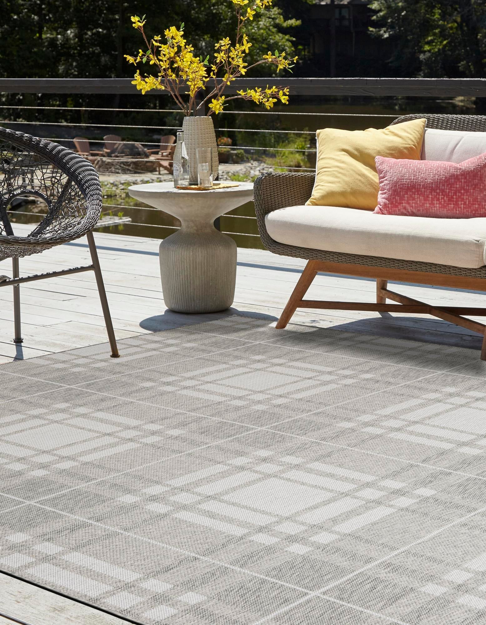 Patio Plaid Collection Area Rug -  Terrace