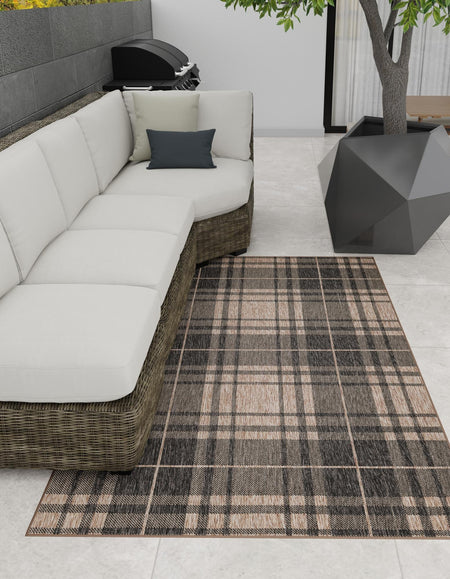 Patio Plaid Collection Area Rug -  Terrace