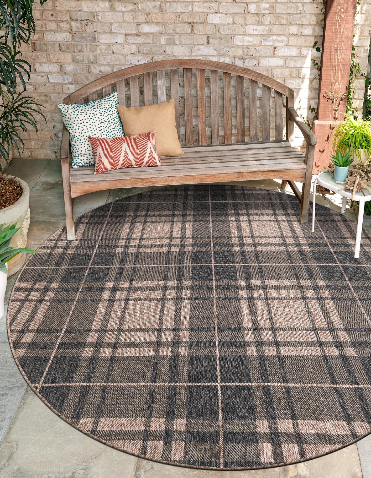 Patio Plaid Collection Area Rug -  Terrace