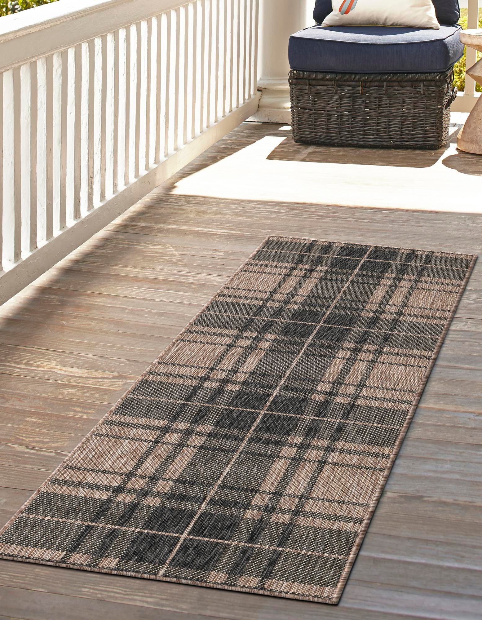 Patio Plaid Collection Area Rug -  Terrace