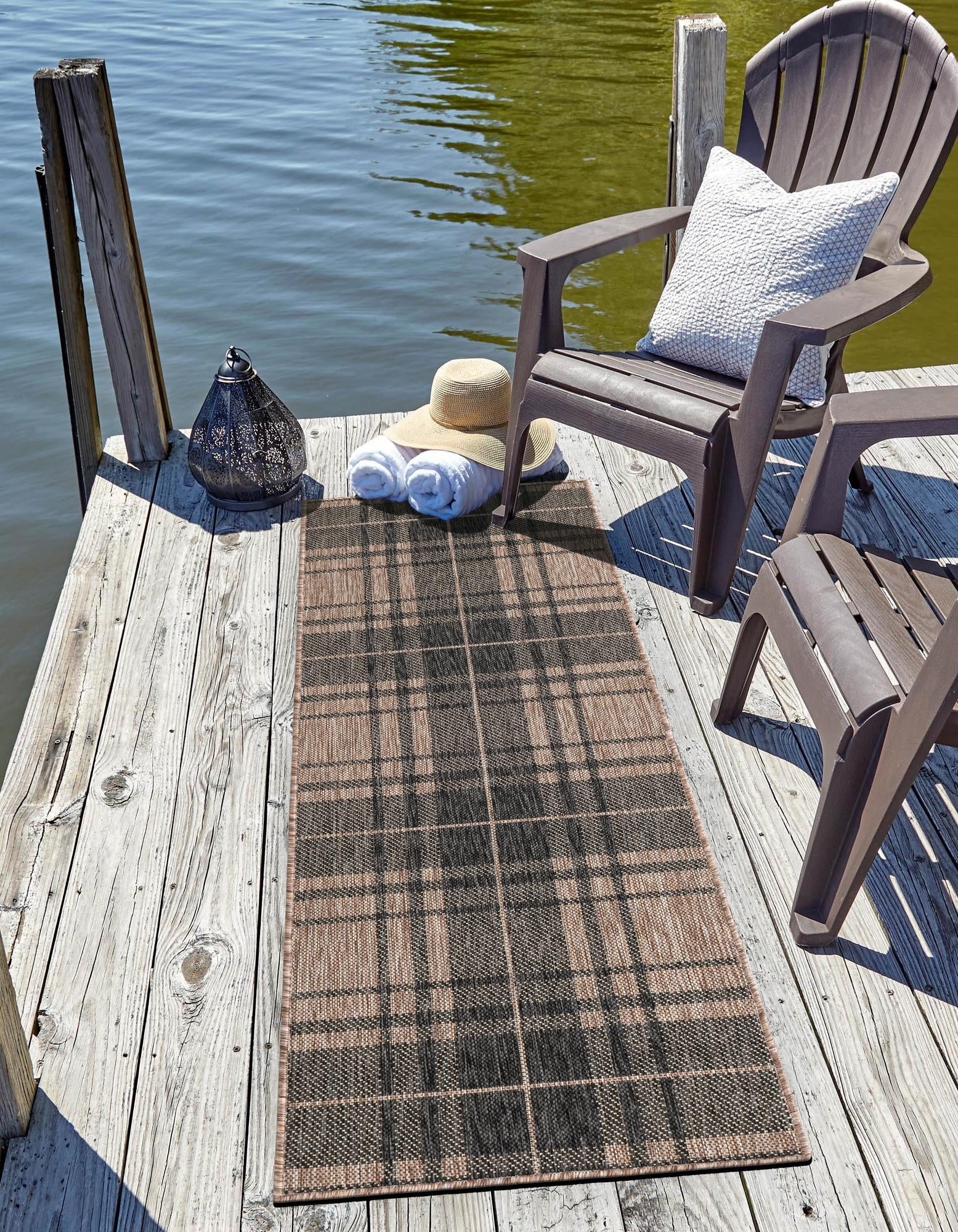 Patio Plaid Collection Area Rug -  Terrace