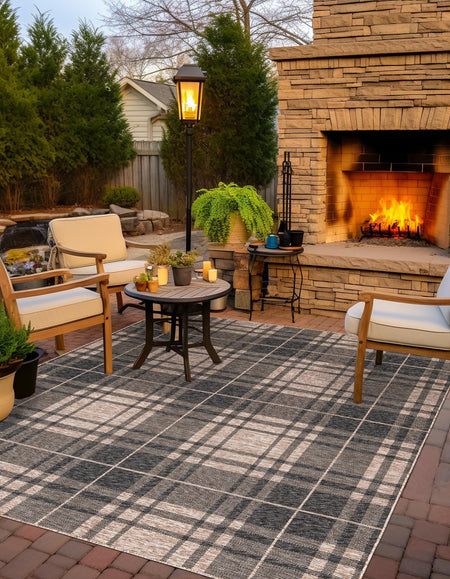 Patio Plaid Collection Area Rug -  Terrace