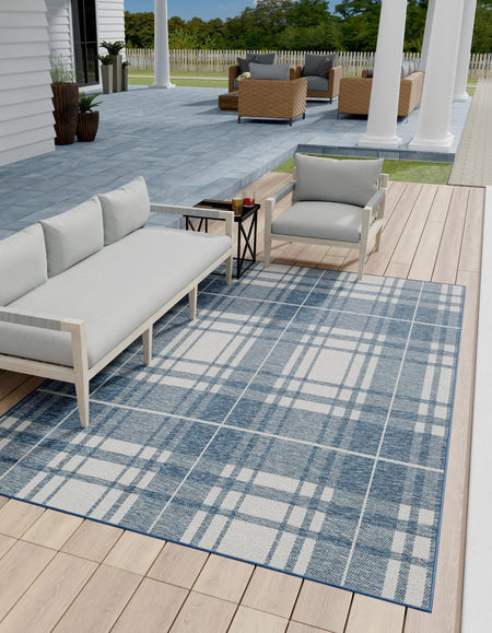 Patio Plaid Collection Area Rug -  Terrace