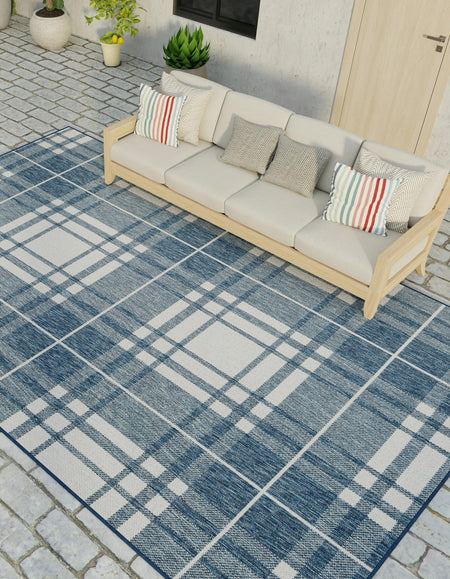 Patio Plaid Collection Area Rug -  Terrace