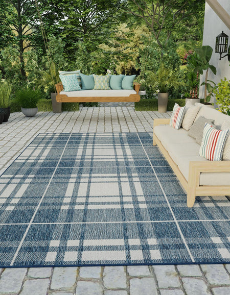 Patio Plaid Collection Area Rug -  Terrace