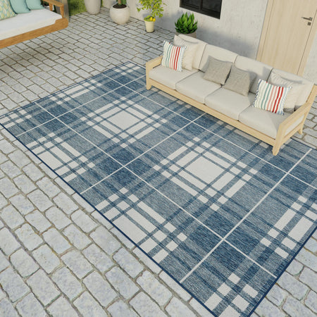 Patio Plaid Collection Area Rug -  Terrace