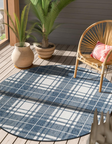 Patio Plaid Collection Area Rug -  Terrace