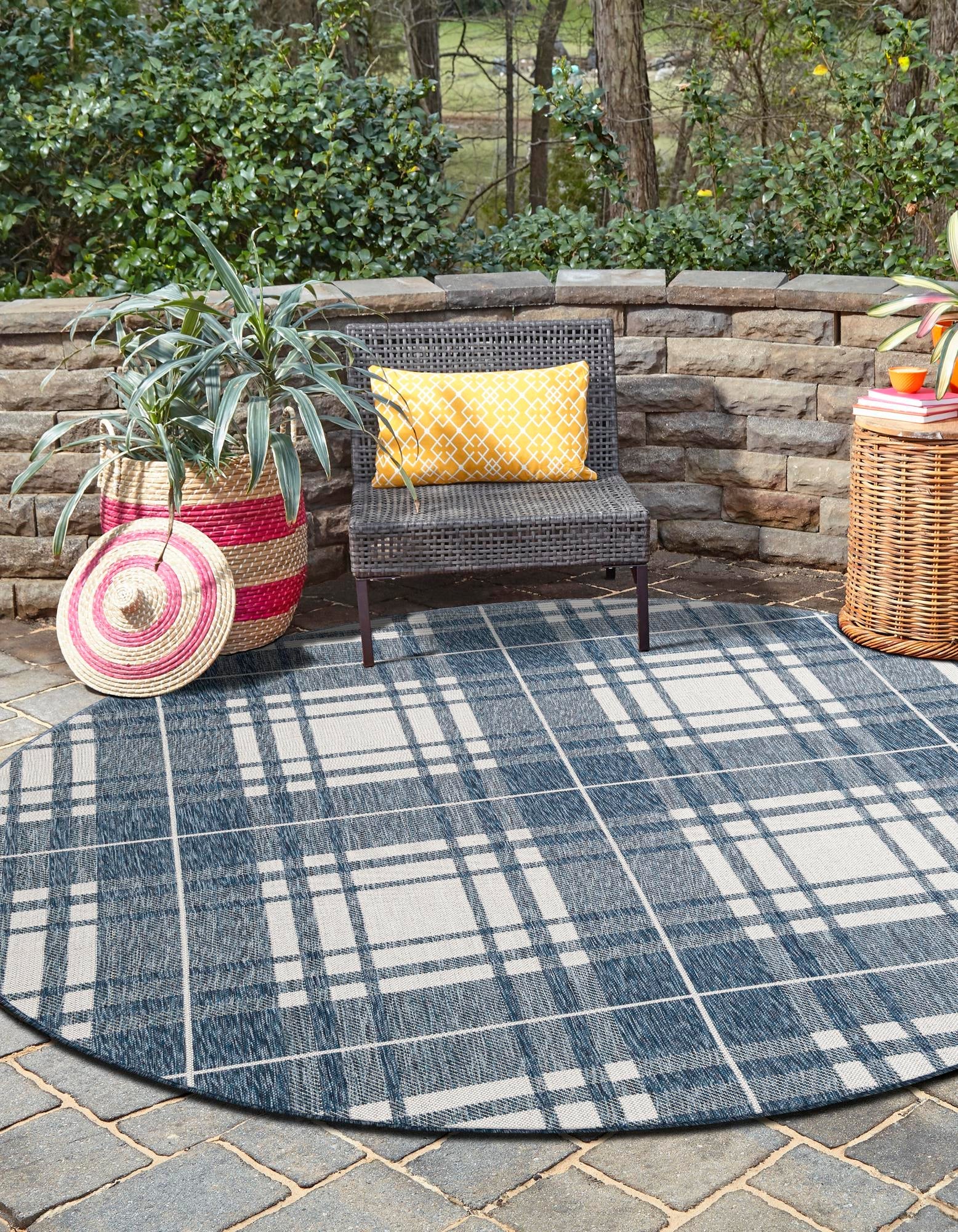 Patio Plaid Collection Area Rug -  Terrace