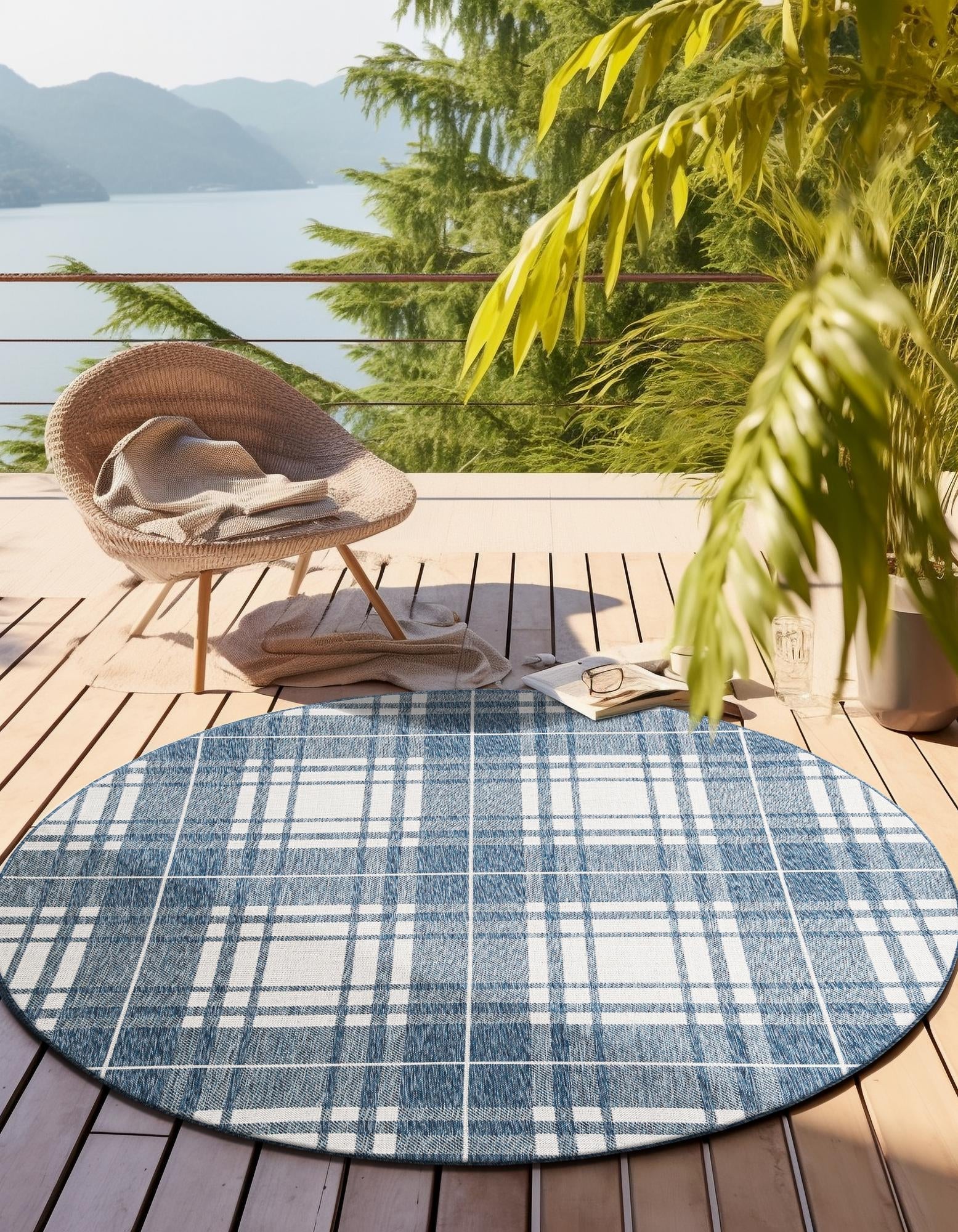 Patio Plaid Collection Area Rug -  Terrace