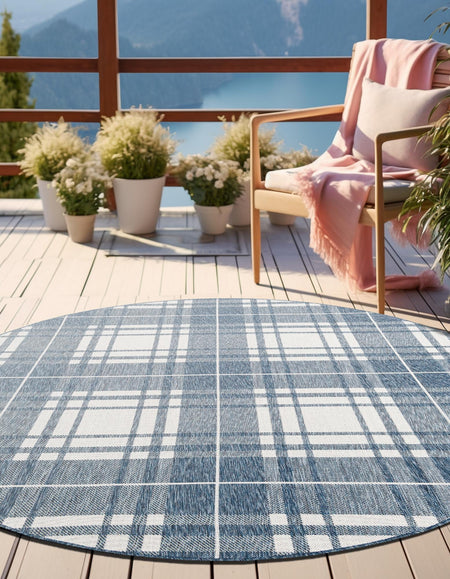 Patio Plaid Collection Area Rug -  Terrace