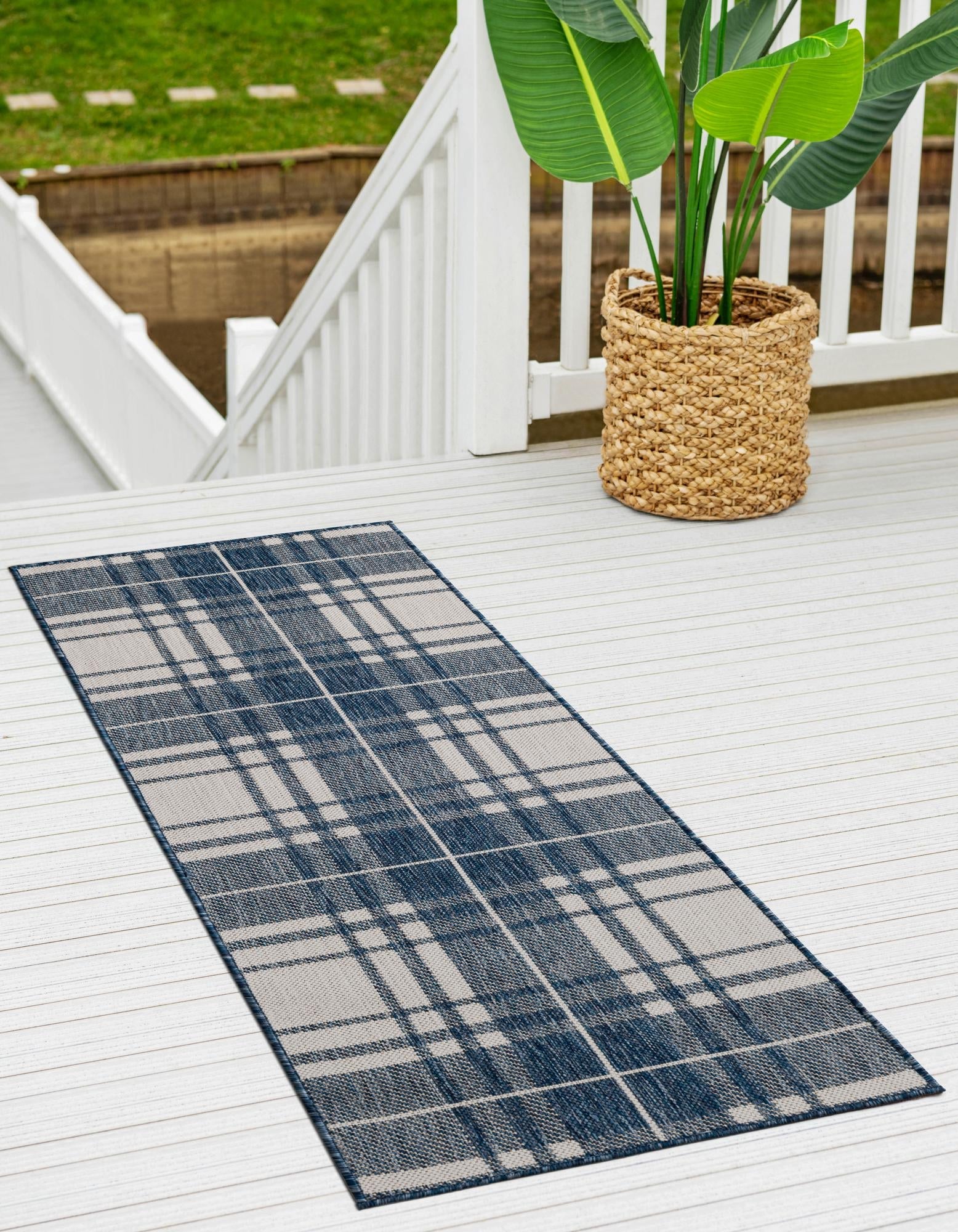 Patio Plaid Collection Area Rug -  Terrace