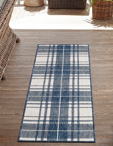 Patio Plaid Collection Area Rug -  Terrace