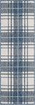 Patio Plaid Collection Area Rug -  Terrace Runner Blue Main