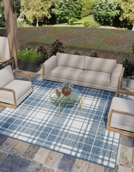 Patio Plaid Collection Area Rug -  Terrace