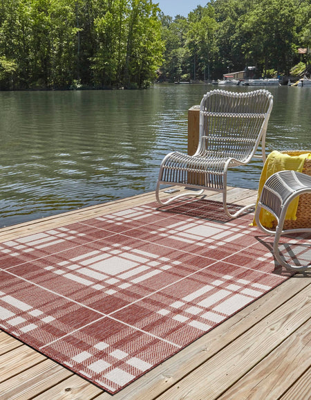 Patio Plaid Collection Area Rug -  Terrace