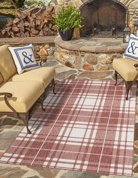 Patio Plaid Collection Area Rug -  Terrace