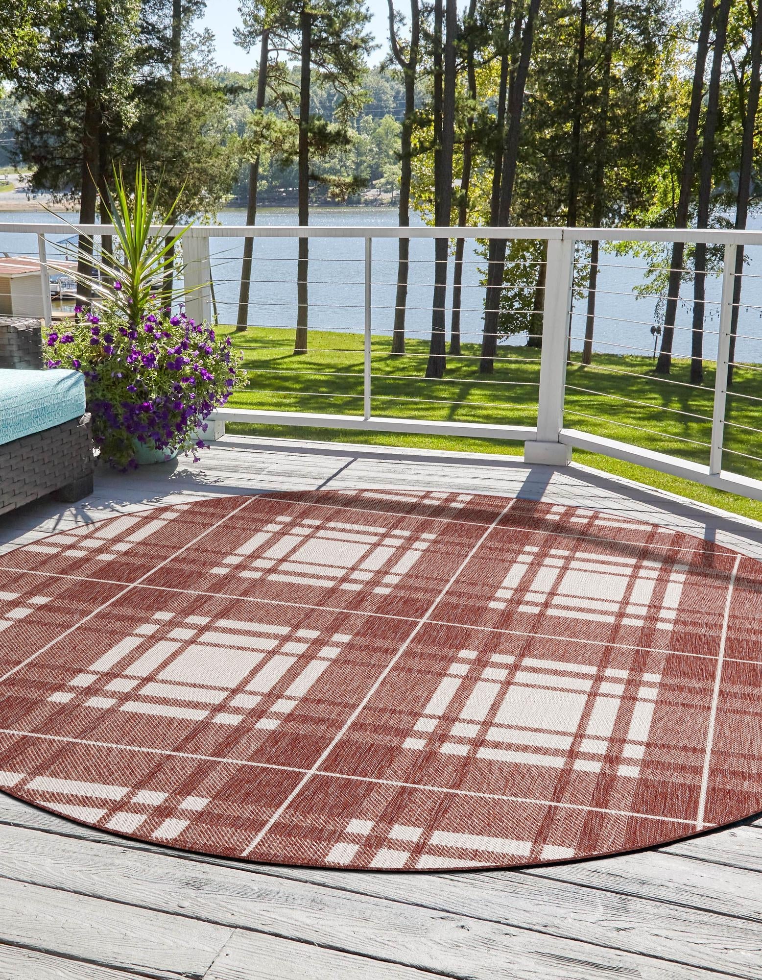 Patio Plaid Collection Area Rug -  Terrace