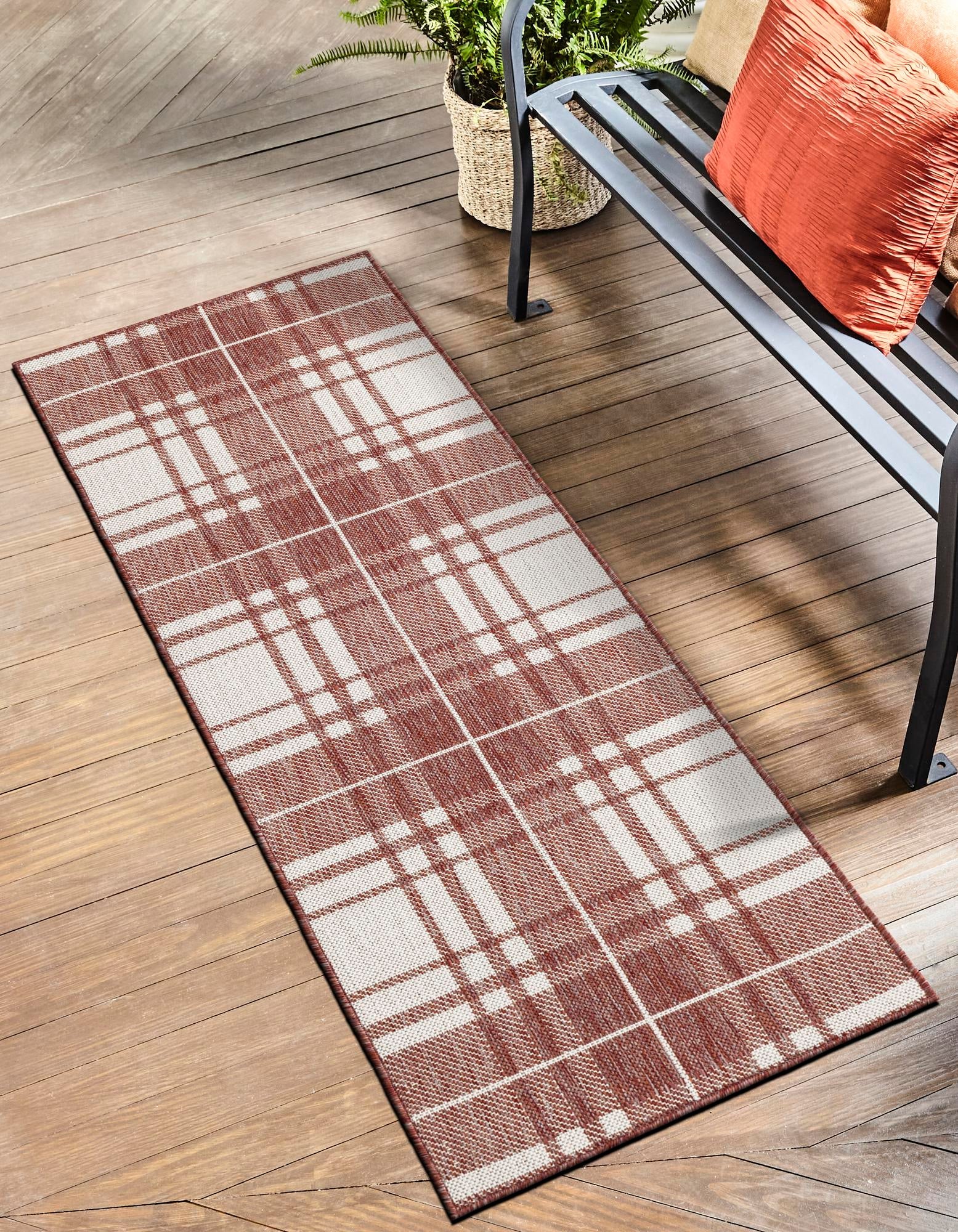 Patio Plaid Collection Area Rug -  Terrace