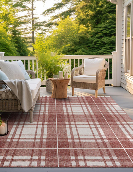 Patio Plaid Collection Area Rug -  Terrace