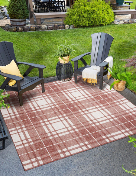 Patio Plaid Collection Area Rug -  Terrace