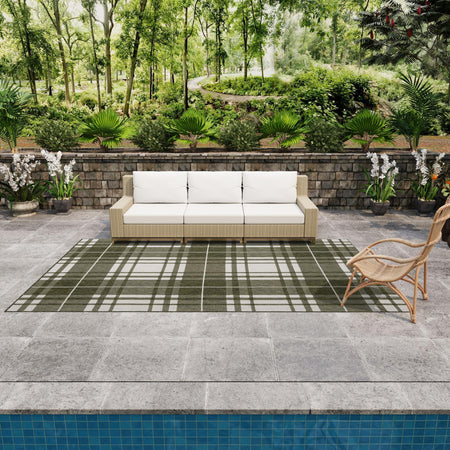 Patio Plaid Collection Area Rug -  Terrace