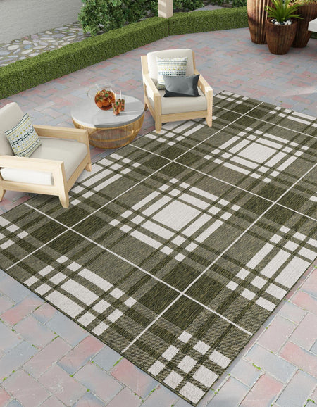 Patio Plaid Collection Area Rug -  Terrace