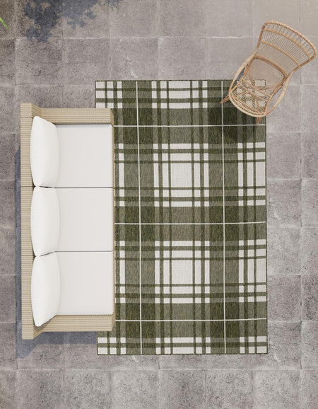 Patio Plaid Collection Area Rug -  Terrace