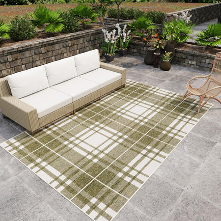 Patio Plaid Collection Area Rug -  Terrace