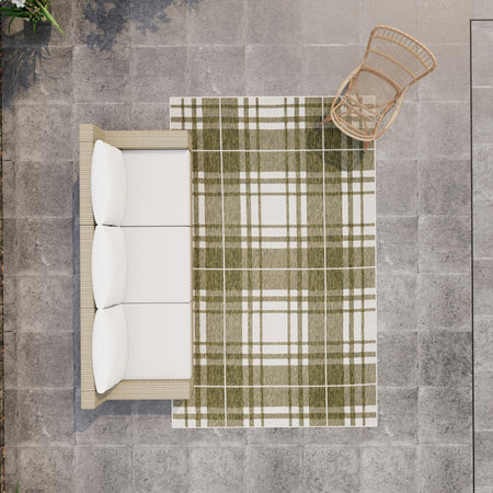 Patio Plaid Collection Area Rug -  Terrace