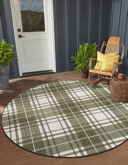 Patio Plaid Collection Area Rug -  Terrace