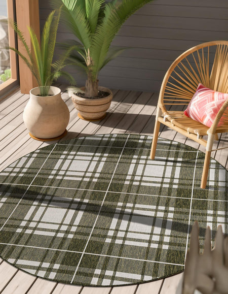 Patio Plaid Collection Area Rug -  Terrace