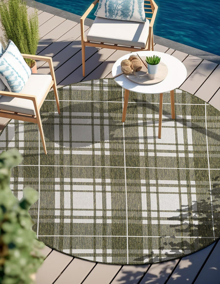 Patio Plaid Collection Area Rug -  Terrace