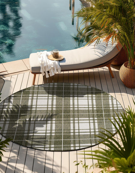 Patio Plaid Collection Area Rug -  Terrace